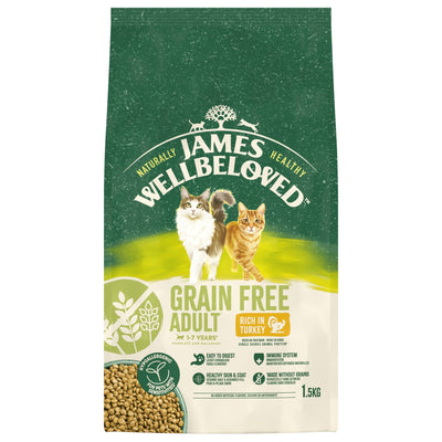 James Wellbeloved Dry Cat Grain Free Adult Turkey 1.5kg