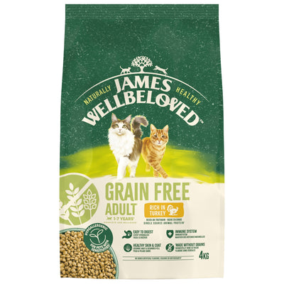 James Wellbeloved Dry Cat Grain Free Adult Turkey 4kg
