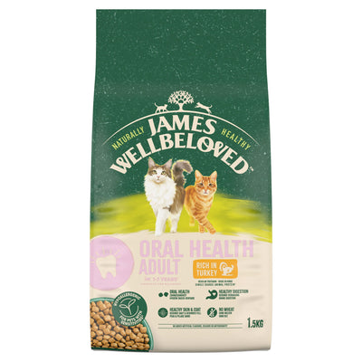 James Wellbeloved Dry Cat Oral Health Adult Turkey 1.5kg