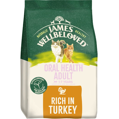 James Wellbeloved Dry Cat Adult Oralcare Turkey 10kg