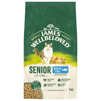 James Wellbeloved Dry Cat Senior Fish 1.5kg