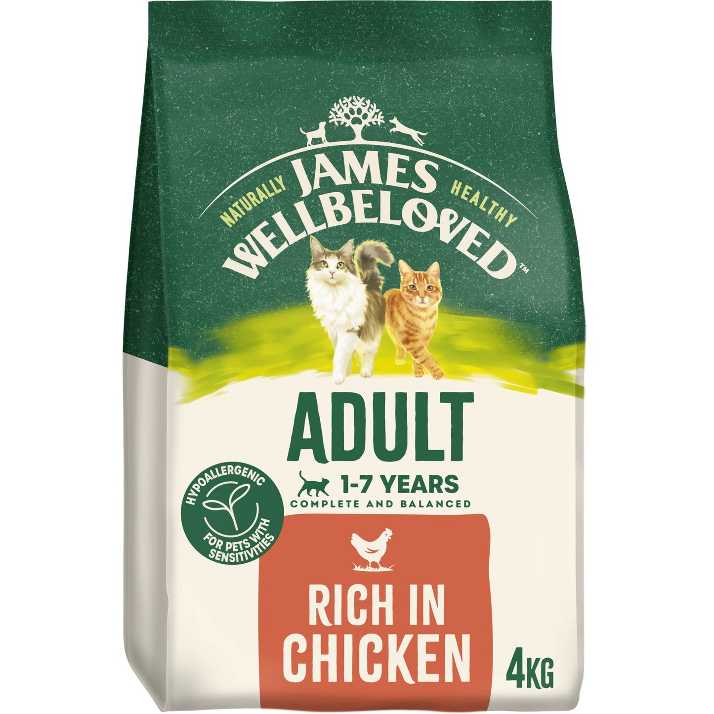 James Wellbeloved Dry Cat Adult Chicken & Rice 4kg