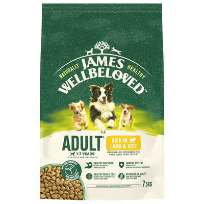 James Wellbeloved Dry Dog Adult Lamb & Rice 7.5kg