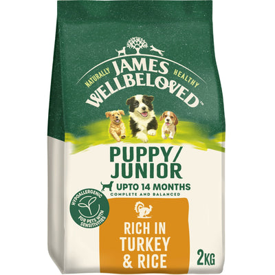 James Wellbeloved Dry Dog Puppy Turkey & Rice 2kg