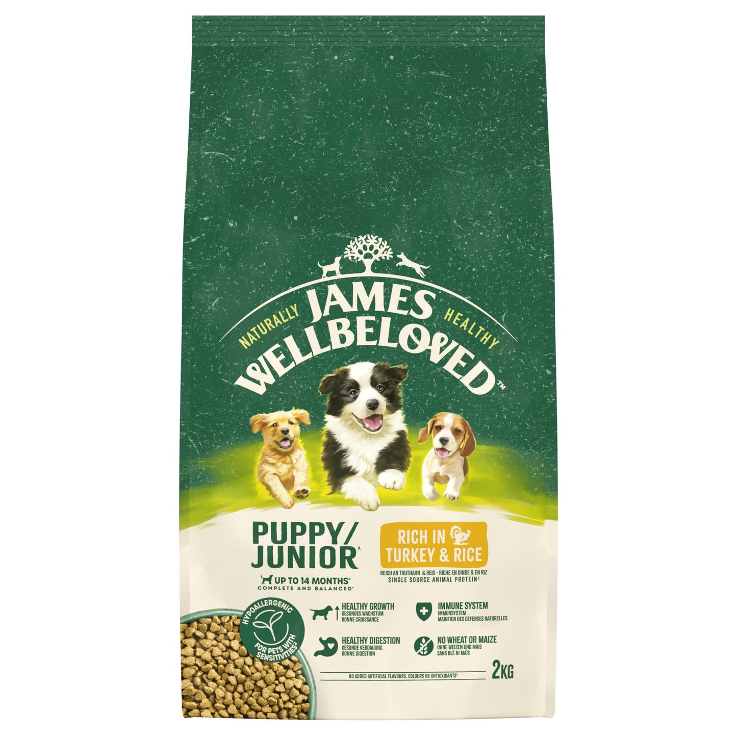 James Wellbeloved Dry Dog Puppy Turkey & Rice 2kg