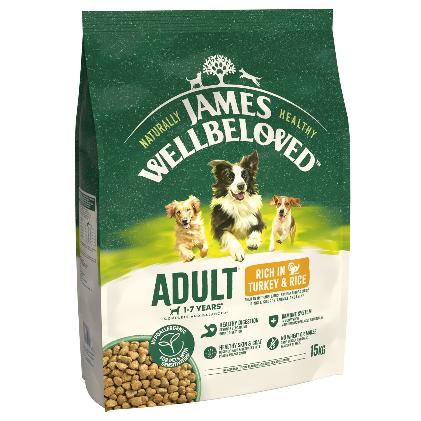 James Wellbeloved Dry Dog Adult Turkey & Rice 15kg