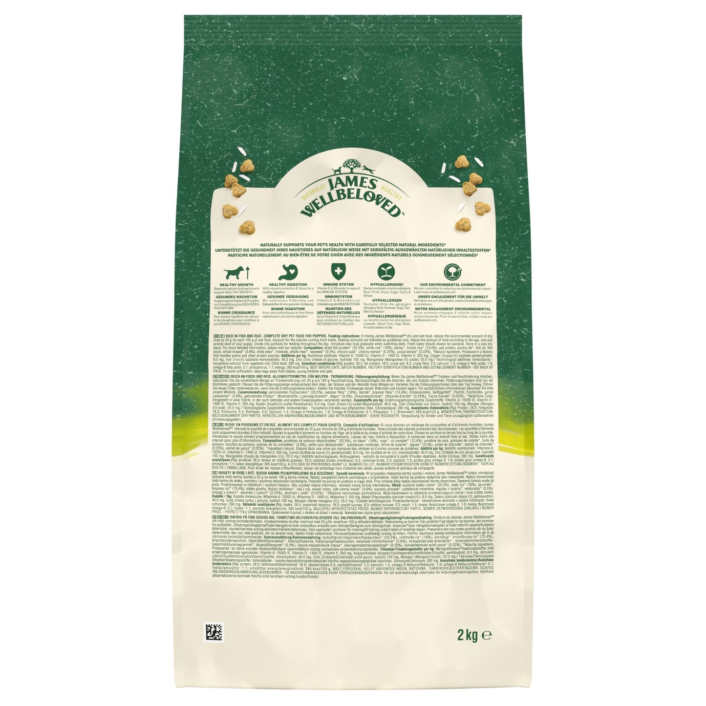 James Wellbeloved Dry Dog Puppy Fish & Rice 2kg
