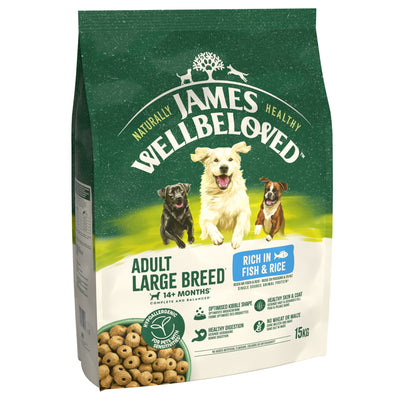 James Wellbeloved Dry Dog Adult Large Breed Fish & Rice 15kg