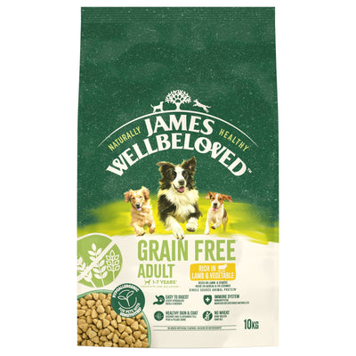 James Wellbeloved Dry Dog Grain Free Adult Lamb & Veg 10kg