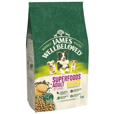 James Wellbeloved Dry Dog Superfoods Adult Lamb with Sweet Potato & Chia 1.5kg