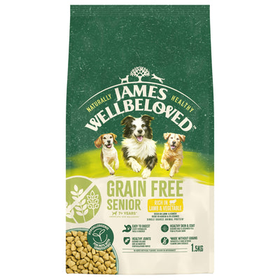 James Wellbeloved Dry Dog Grain Free Senior Lamb & Veg 1.5kg