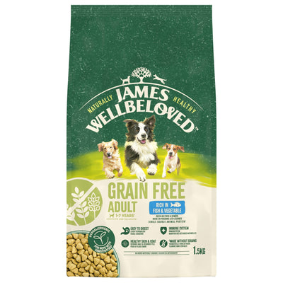 James Wellbeloved Dry Dog Grain Free Adult Fish & Veg 1.5kg