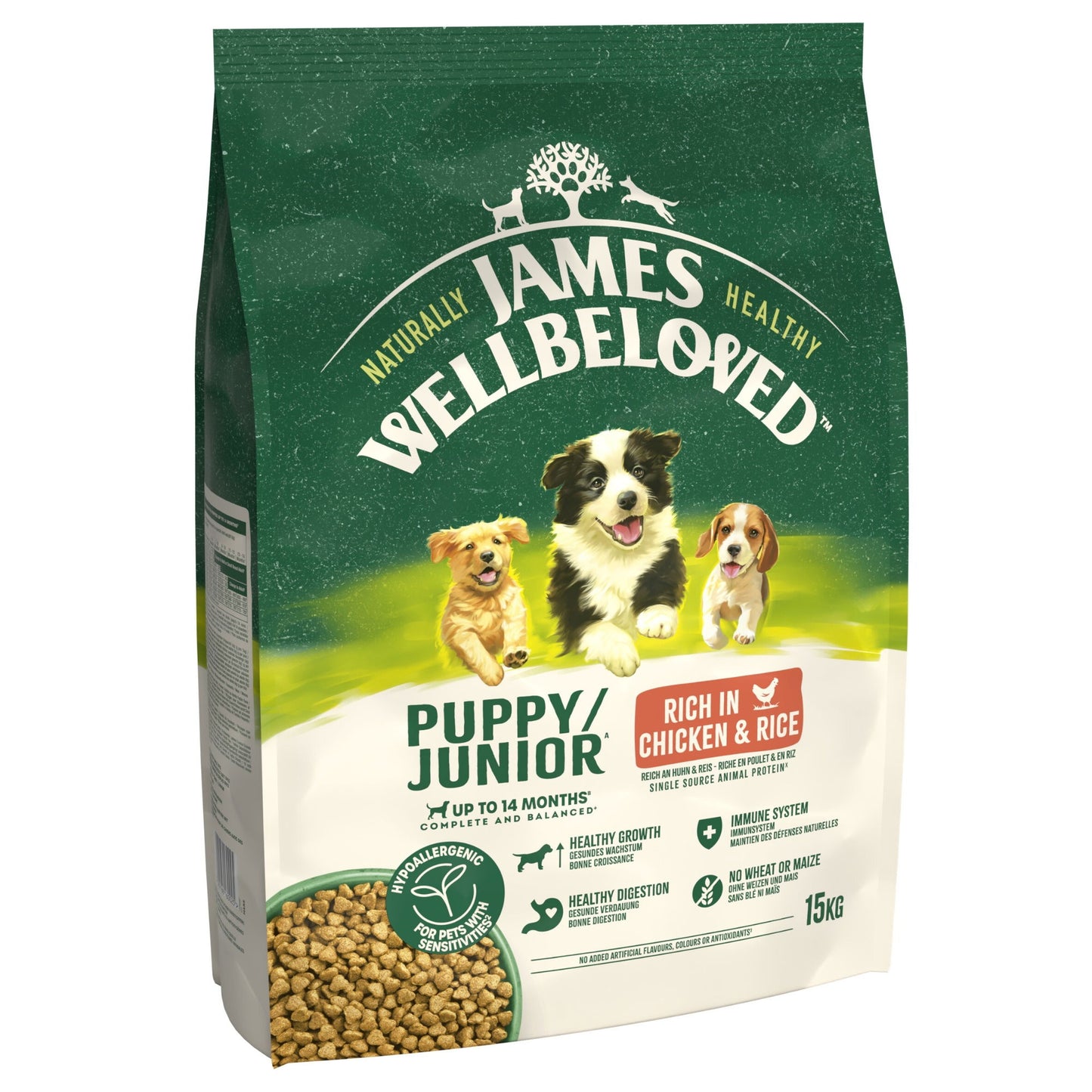 James Wellbeloved Dry Dog Puppy Chicken & Rice 15kg