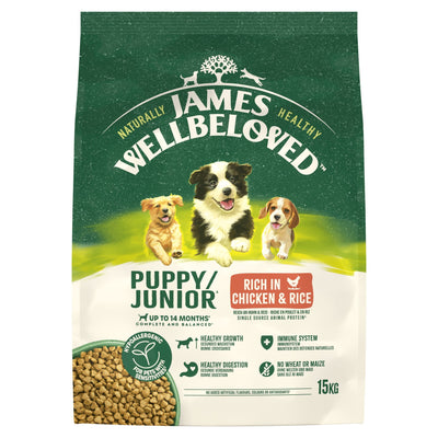James Wellbeloved Dry Dog Puppy Chicken & Rice 15kg
