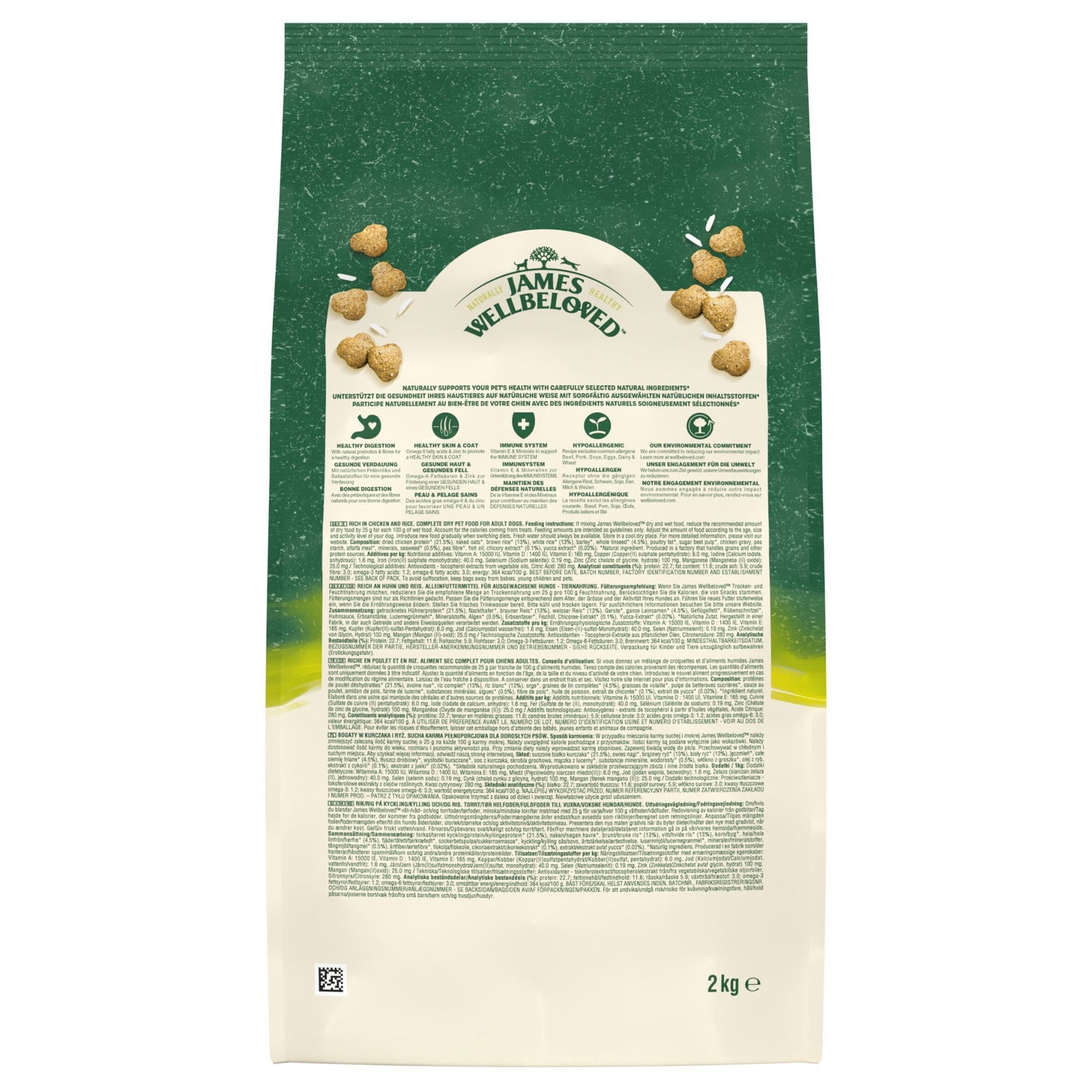 James Wellbeloved Dry Dog Adult Chicken & Rice 2kg