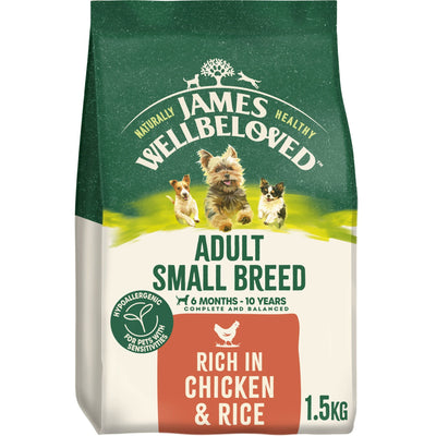 James Wellbeloved Dry Dog Adult SmallBreed Chicken & Rice 1.5kg