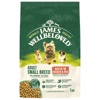 James Wellbeloved Dry Dog Adult SmallBreed Chicken & Rice 7.5kg