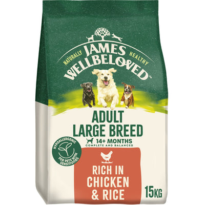 James Wellbeloved Dry Dog Adult LargeBreed Chicken & Rice 15kg