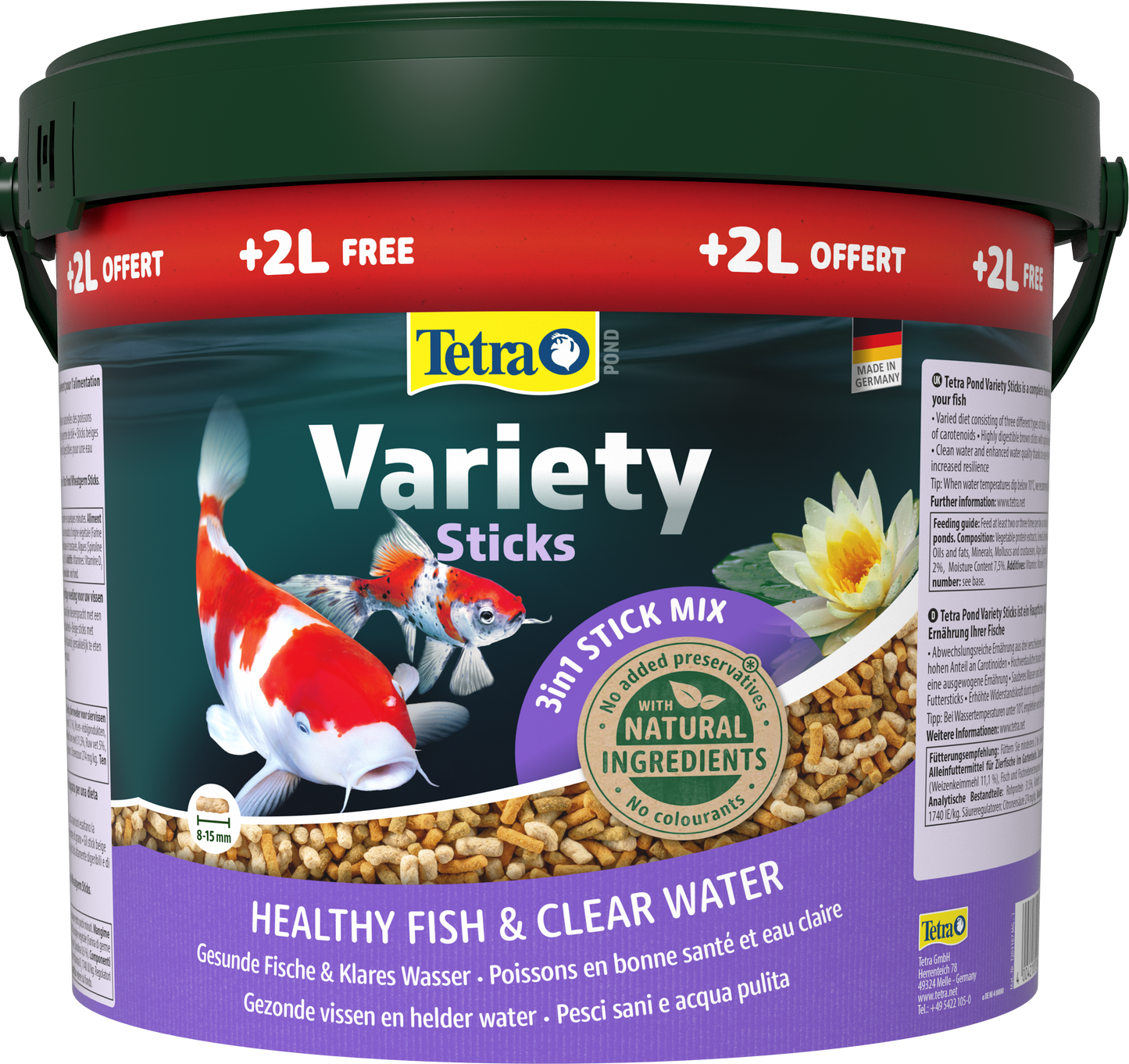 Tetra Pond Variety Sticks 10L+20% Bonus MG