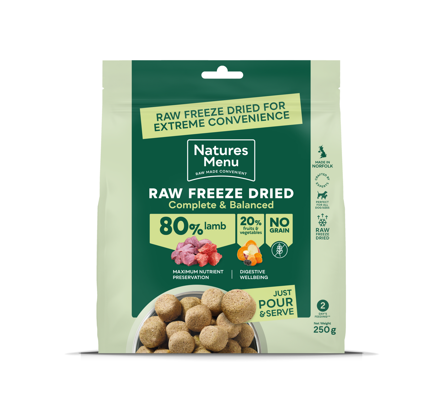 Natures Menu Complete and Balanced 80/20 Lamb 250g
