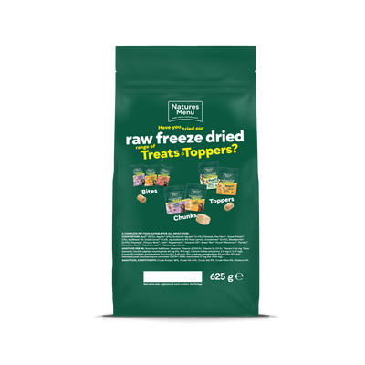 Natures Menu Raw Freeze Dried Complete & Balanced 80/20 Beef 625g