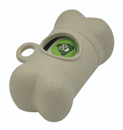 M-PETS Poo Bamboo Waste Bag Dispenser With Natural Vegetable