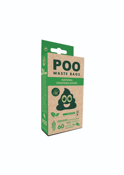 M-PETS Poo Dog Waste Bags (60 Bags) - Mint Scented