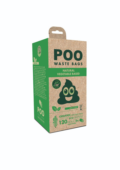 M-PETS Poo Dog Waste Bags (120 Bags) - Mint Scented