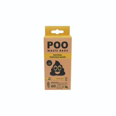 M-PETS Poo Dog Waste Bags (60 Bags) - Lemon Scented