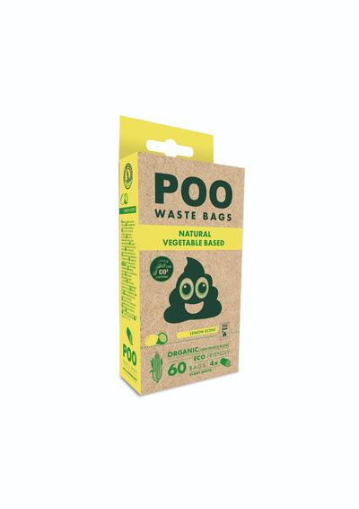 M-PETS Poo Dog Waste Bags (60 Bags) - Lemon Scented