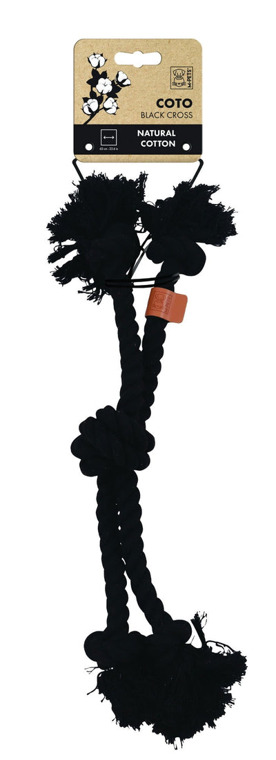 M-PETS Coto Eco Rope Dog Black Cross 60cm