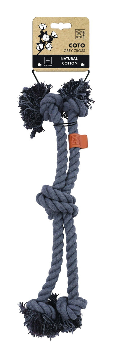 M-PETS Coto Eco Rope Dog Toys Grey Cross 60cm