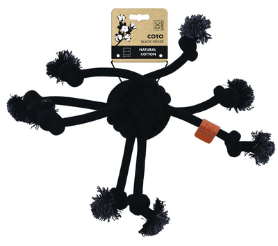 M-PETS Coto Eco Rope Dog Toys Black Spider 38cm