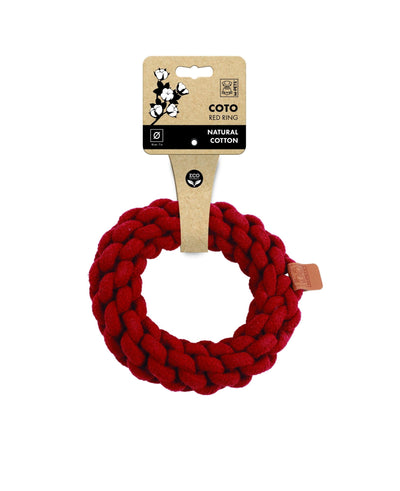 M-PETS Coto Eco Rope Dog Toys Red Ring 18 Cm
