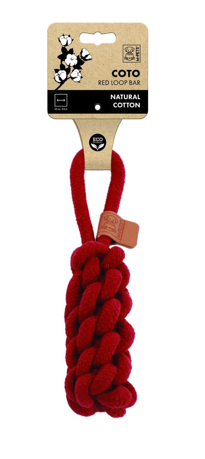 M-PETS Coto Eco Rope Dog Toys Red Loop Bar 22 Cm