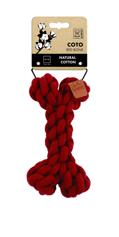 M-PETS Coto Eco Rope Dog Toys Red Bone 19 Cm