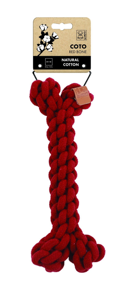 M-PETS Coto Eco Rope Dog Toys Red Bone 30 Cm
