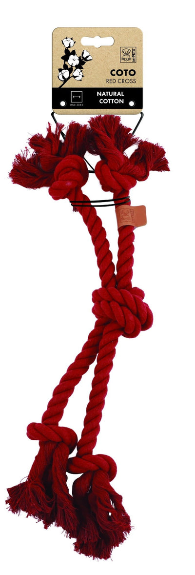 M-PETS Coto Eco Rope Dog Toys Red Cross 60cm