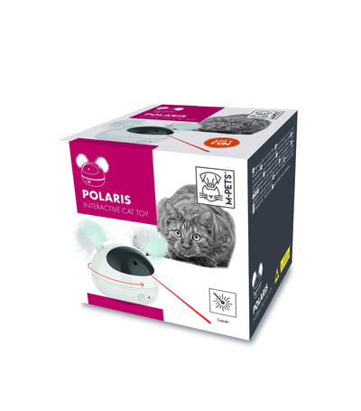 M-PETS Polaris Interactive Cat Toy - White