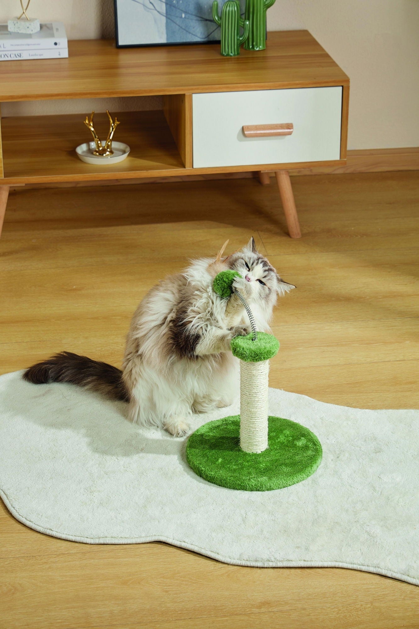 M-PETS My First Cat Tree Feather Green