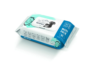M-PETS Pet Cleaning Wipes Anti-Bacterial Maxi Pack -80 Pcs