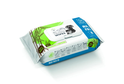 M-PETS  Pet Cleaning Wipes Bamboo - Maxi Pack 20 X 15 Cm - 80