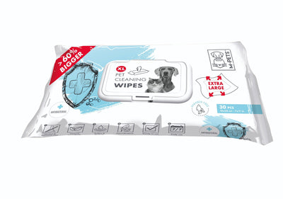 M-PETS Pet Cleaning Wipes Anti-Bacterial Xxtra Large 30pc