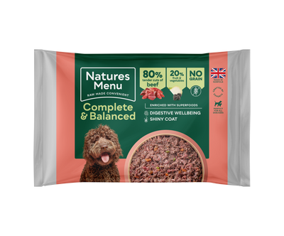 Natures Menu Complete & Balanced 80/20 Blocks Beef 500g