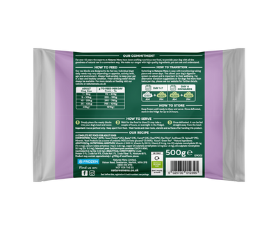 Natures Menu Complete & Balanced 80/20 Blocks Turkey 500g