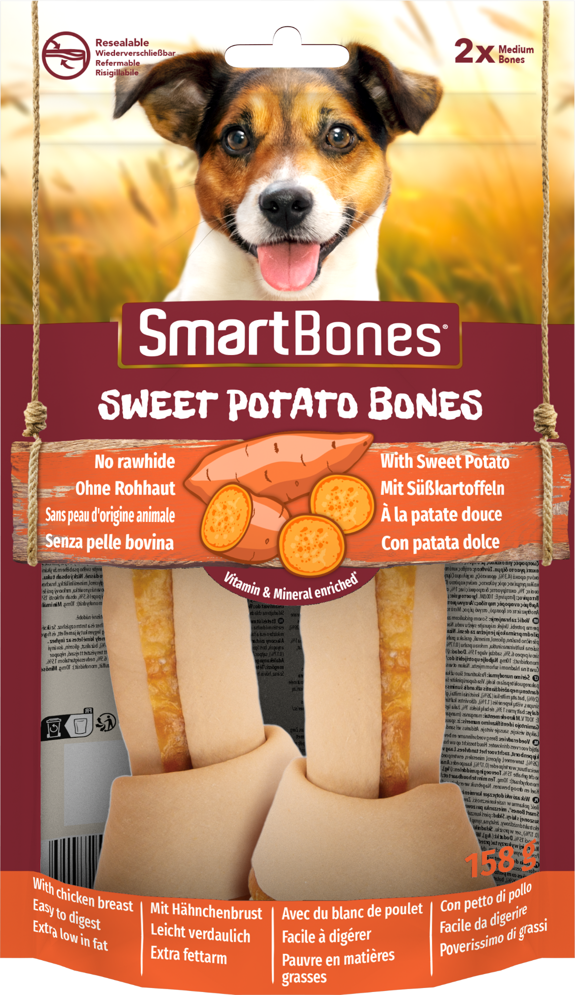 SmartBones Sweet Potato Medium 2 Pk