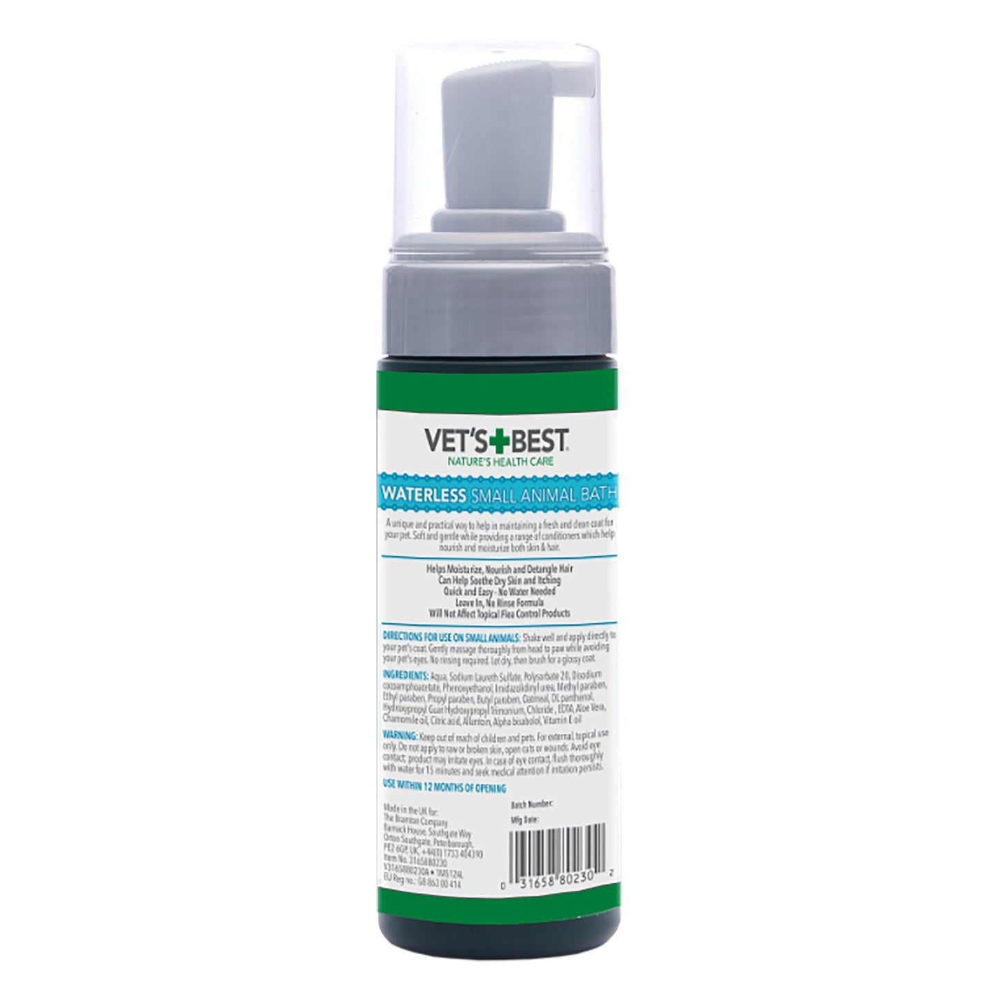 Vet's Best Waterless Small Animal Bath 150ml