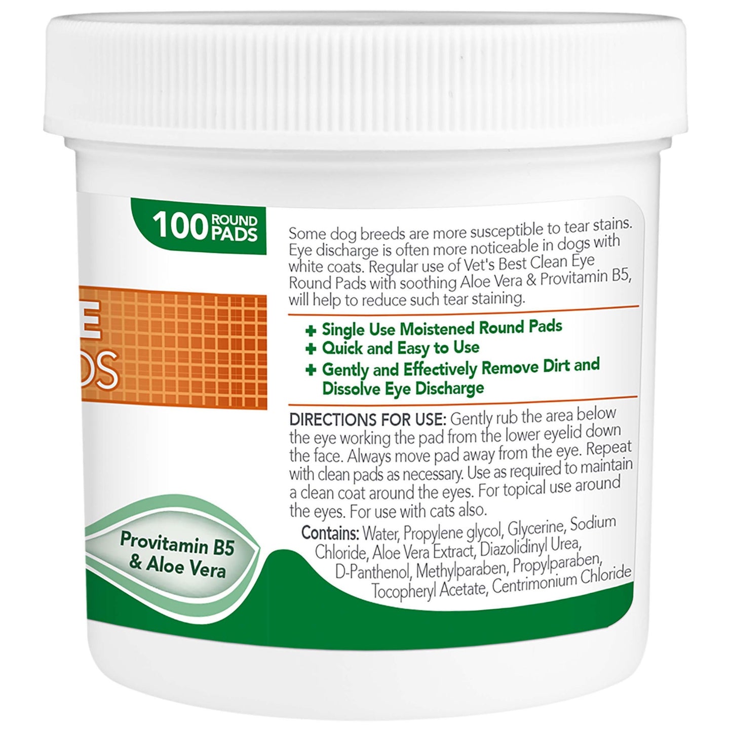 Vet's Best Clean Eye Round Pads 100pc