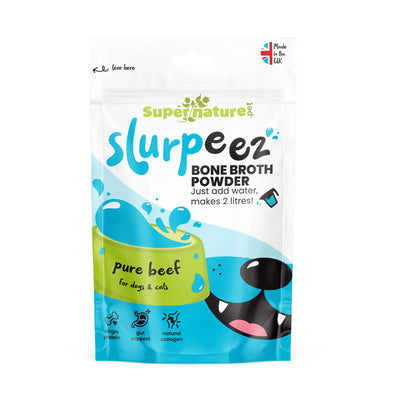 SuperNature Slurpeez Beef Bone Broth Powder for Dogs & Cats 60g