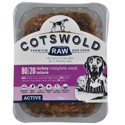 Cotswold Raw Working Dog Active Turkey Mince 1kg